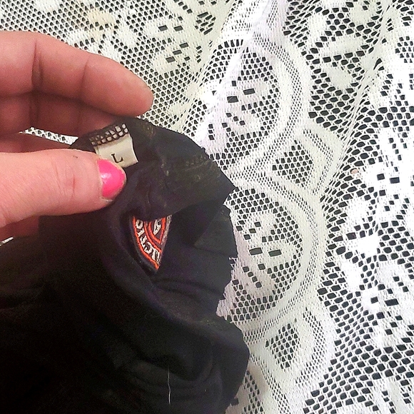 Affliction, Black and Orange Burnout V-Neck Short Sleeve T-Shirt, Size L… - Picture 8 of 8